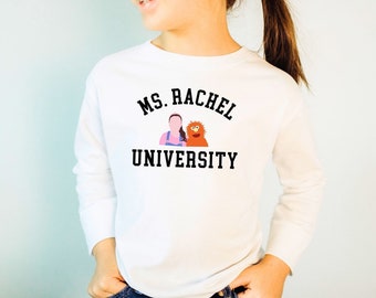 Ms.Rachel University, Ms.Rachel long sleeve shirt, Songs for Littles, Miss Rachel, Ms.Rachel Gifts, Jules, Herbie