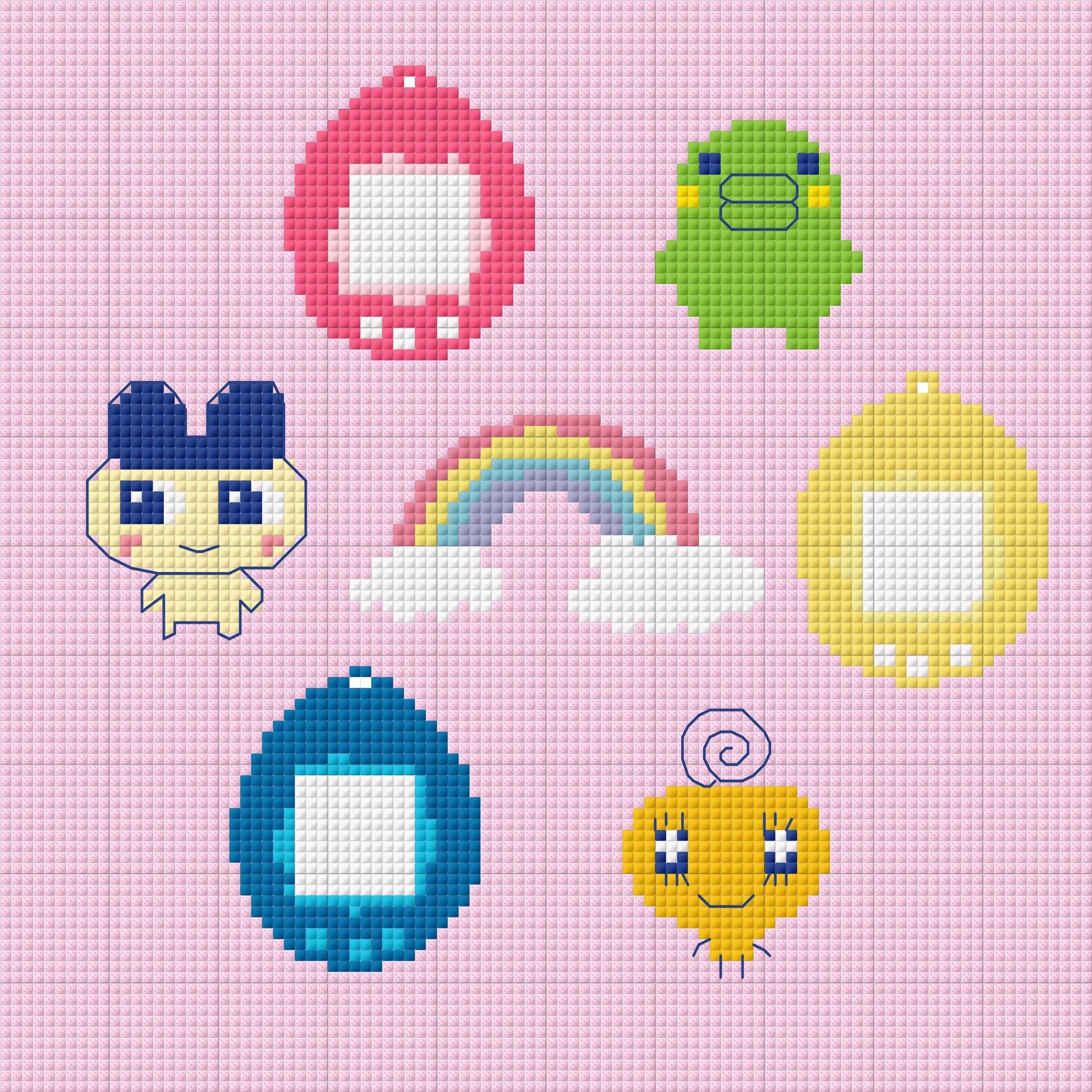 たまごっち – 7x7 – クロスステッチ - Etsy 日本