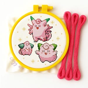 Shiny Cle Family - Pokemon - 7x7