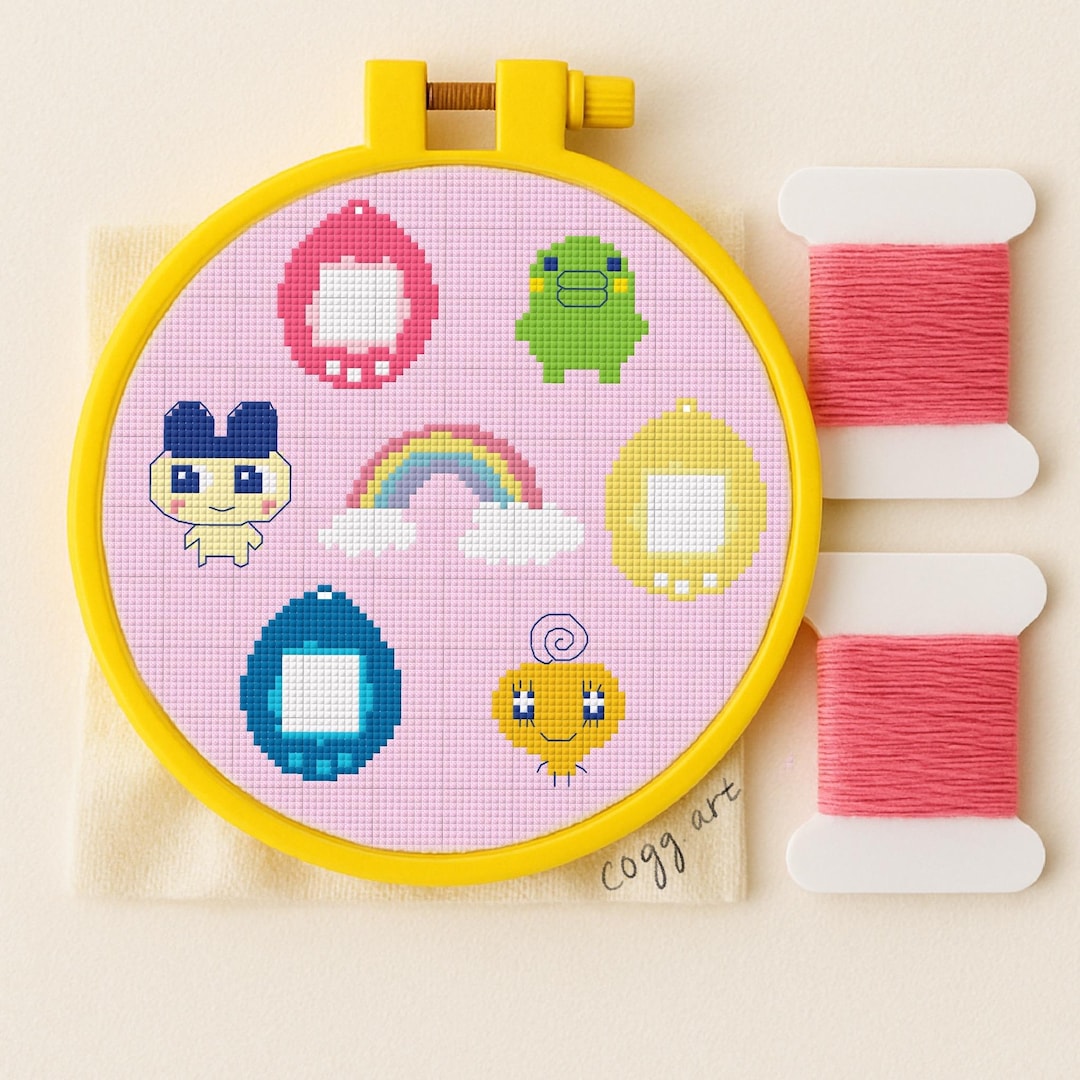 たまごっち – 7x7 – クロスステッチ - Etsy 日本