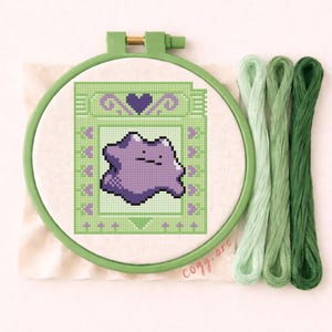 Cartucho de juego Ditto - Pokémon - 7x7 - Punto de cruz