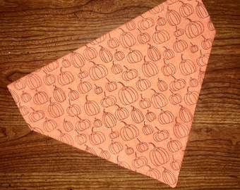 Fall Dog Bandana, Autumn Dog Bandana, Pumpkin Dog Bandana, Over the Collar Dog Bandana, Fall Dog Scarf, Pumpkin Dog Scarf
