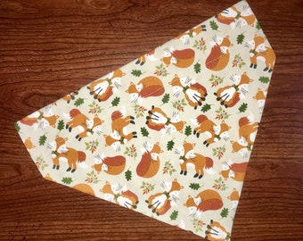 Fall Dog Bandana, Autumn Dog Bandana, Fox Dog Bandana, Over the Collar Dog Bandana, Fall Dog Scarf, Girl Dog Bandana, Boy Dog Bandana