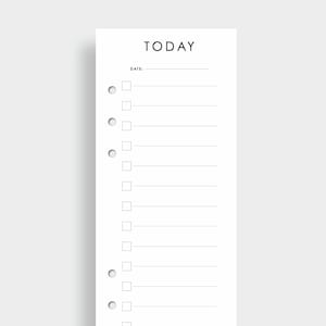 Dagelijkse mini-to-do-lijstjes | Insteekkaarten A5 | Voor 6-ringbanden, Filofax, grote GM LV-agenda's