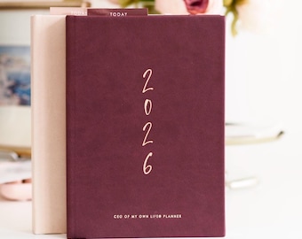 2026 Daily Life Planner | 2026 Day a Page Planner | 2026 Daily CEO of My Own Life® Planner | Burgundy