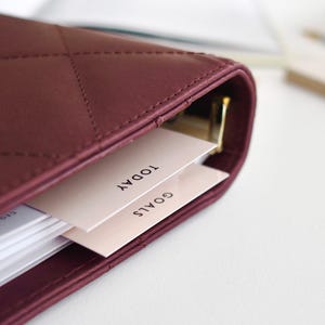 Blush 'Goals' double Sided A5 Planner Page Marker, Planner Divider, Bookmark | for A5 6-Ring Binders, Filofax, Large GM LV Agendas - ella iconic® UK