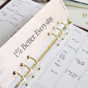 Blush 'This Week' Double Sided A5 Planner Page Marker, Planner Divider, Bookmark | for A5 6-Ring Binders, Filofax, Large GM LV Agendas - ella iconic® UK