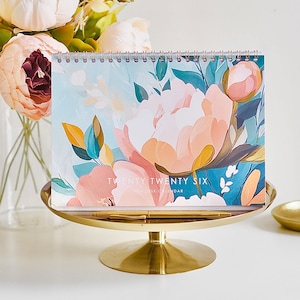 2026 A5 Monthly Desk Calendar | 2026 Monthly Planner for Home, Office, School | Blooms