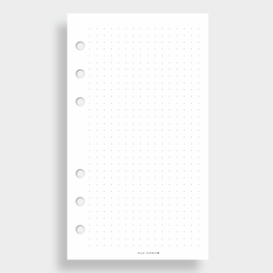 Dot Grid Notizen Personal Planner Einlagen | Für persönliche Filofax, Medium Ring LV MM Agendas
