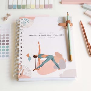 12-Week Fitness & Workout Planner | Weekly Meal Planner | Workout Planner | Fitness Tracker | Weight Loss Tracker | 100 Workouts | Undated
