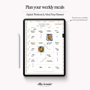 Digital Fitness Planner Meal Planning, Gym Workout Log, Weight Loss ...