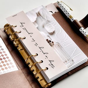 Blush 'Heute' Personal Planer Page Marker Divider | Für persönliche 6-Ring-Ordner, persönliche Filofax, mittlere MM LV Agenda