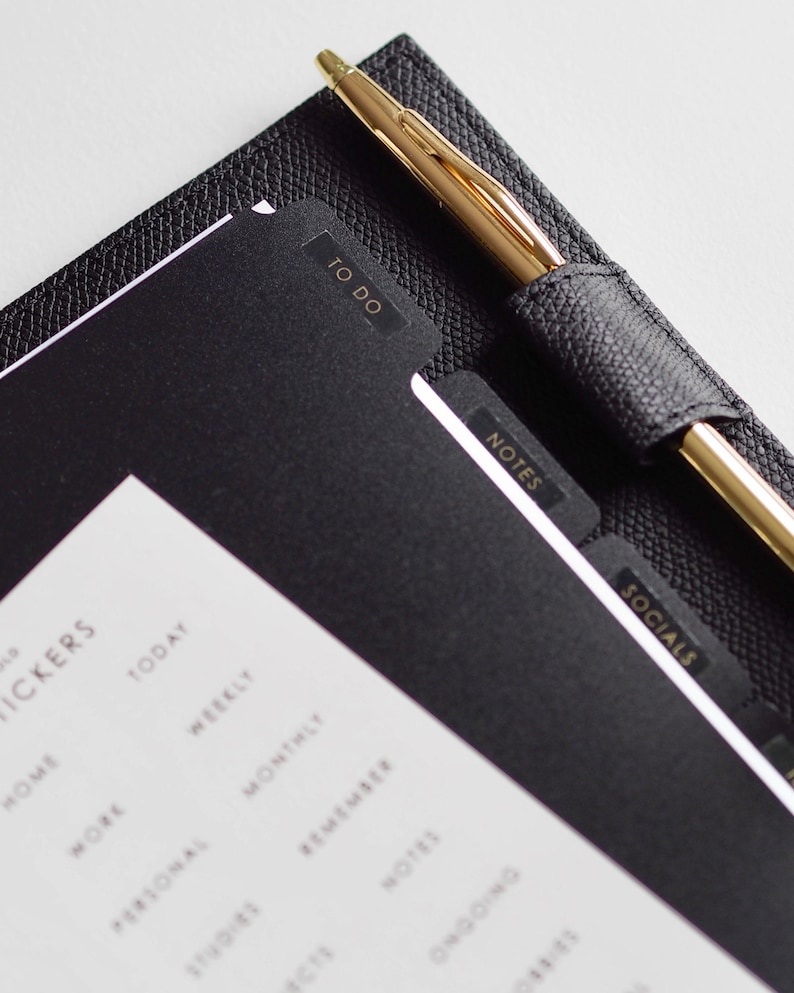 30 Gold Planner Divider Labels, Stickers | Transparent Background ...