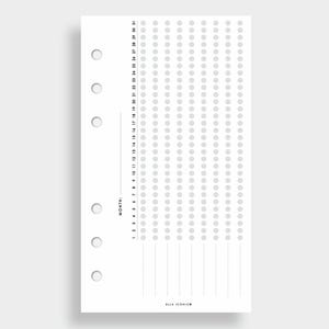 Personliga kalenderinlägg för vanor | För personliga Filofax, Medium Ring LV MM-agendor