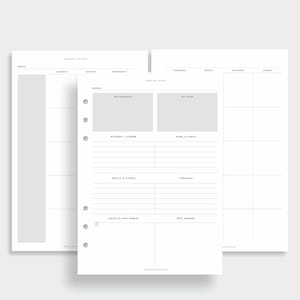 Undated Monthly Goals + Calendars A5 Planner Inserts | CEO of My Own Life® | For 6-Ring Binders, Filofax, Large GM LV Agendas