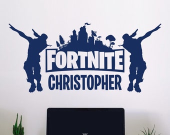fortnite personalized wall decal nickname name decal game room home decor decals for nursery children kids teens room wall art decor gs54 - fortnite wall decor
