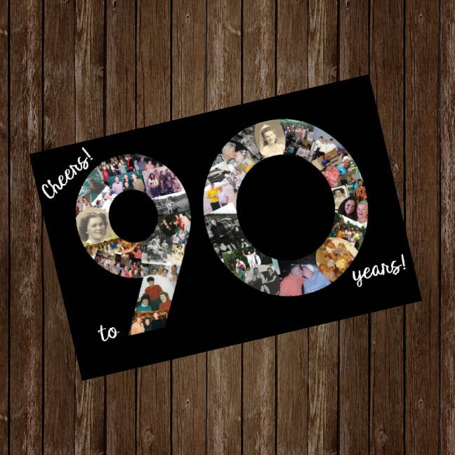 Zahl Geburtstag Foto Collage | Etsy