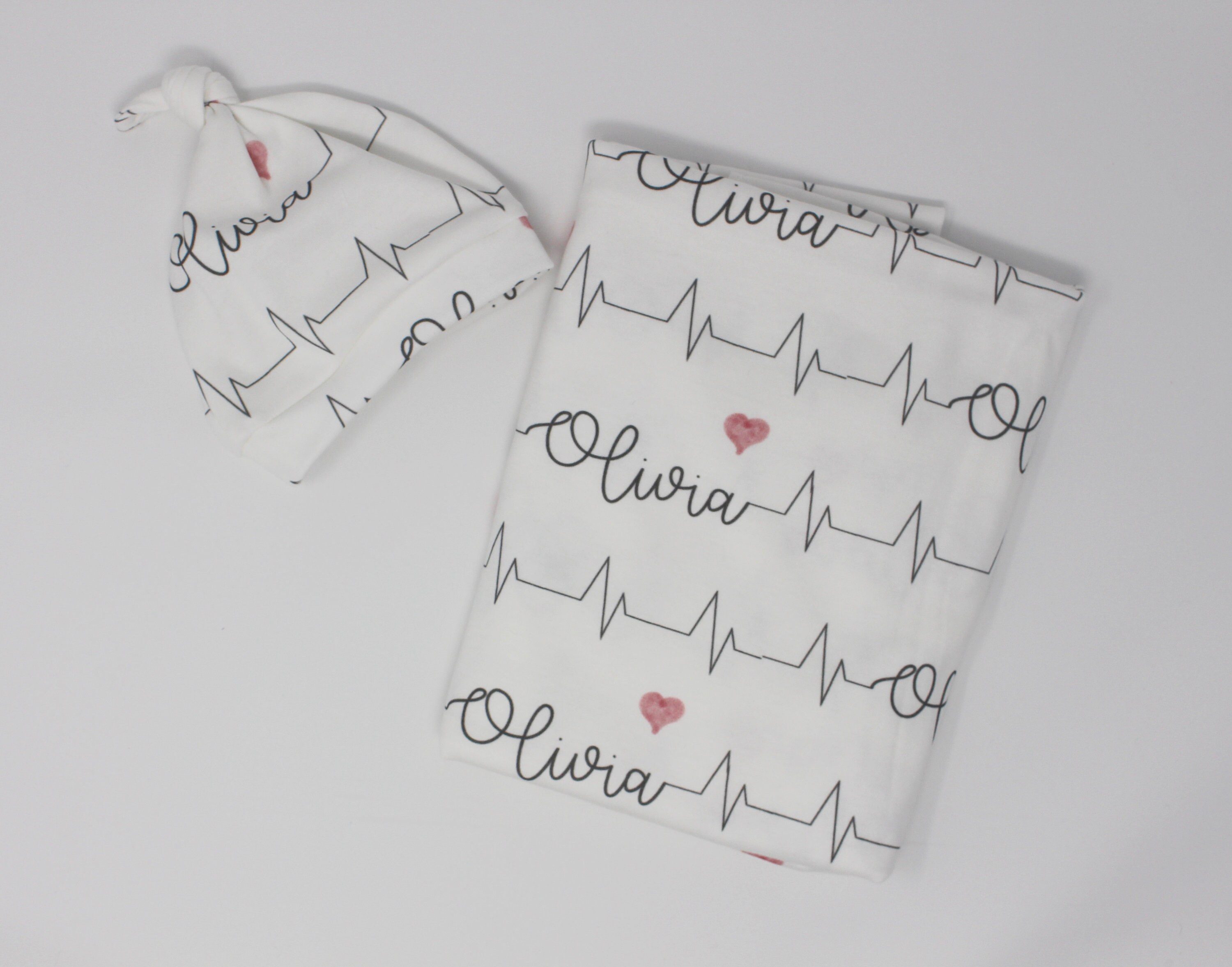 Heartbeat personalized baby blanket Heart Swaddle Blanket Etsy