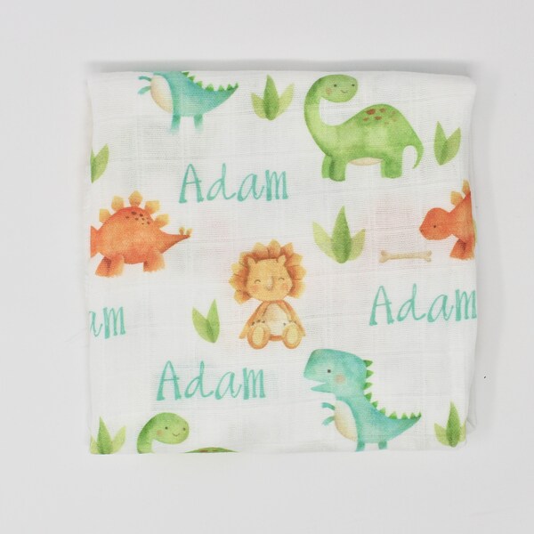 Dinosaur Baby Blanket Etsy