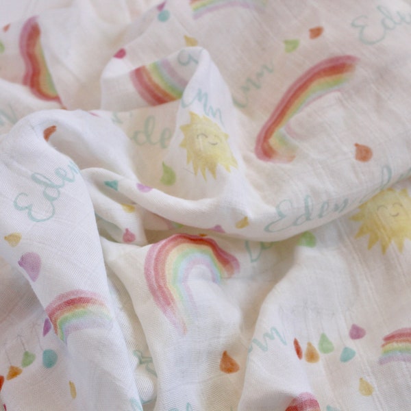 Rainbow Baby Blanket Etsy