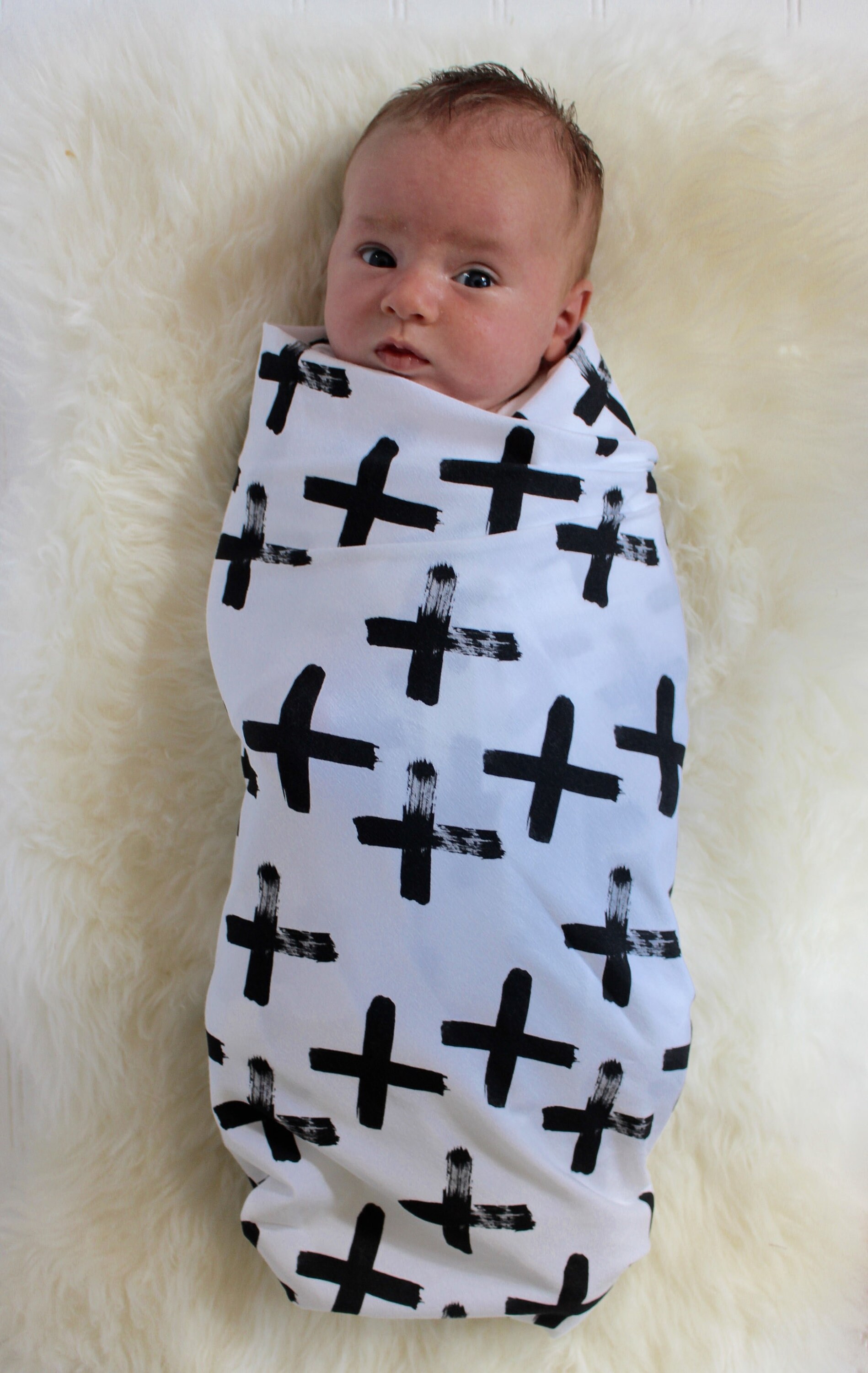 Black and White Baby Blanket / Swaddle Blanket / Swaddle Set / Etsy