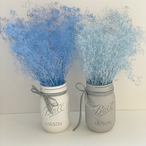 Baby Blue Real Dried Baby Breath, French Blue  Dried Baby breath Bunch, Dried Gypsophila
