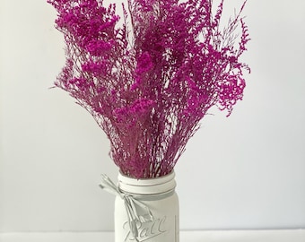 Hot Pink; Pink dried Caspia, Dried Flowers Bunch, Dried bunch table decorations, wedding, spring wedding decor, pink dried flowers,