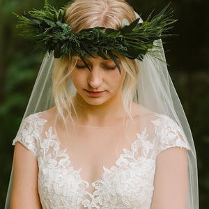 Greenery Preserved  flowers-Full  floral crown-Eucalyptus  and ferns Wedding floral accessories,l,Maternity floral crown