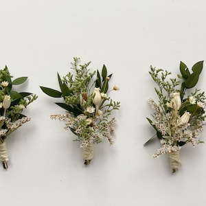 Dried flowers Boutonnières,Favor gift topper;Tables-plates decoration;Greenery bouquet;Eucaliptus