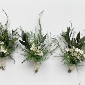 Sage green Boutonnieres Dried flowers Boutonnières,Favor gift topperTables-plates decoration Boutonniere