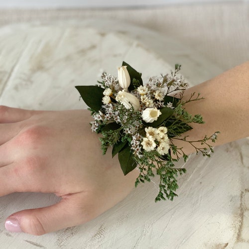 Greenery Wrist Corsage wedding Corsagemother Day - Etsy