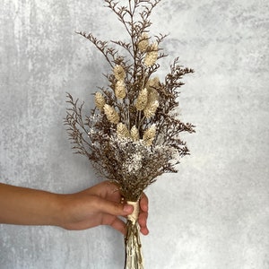 Natural dried flowers bouquet-White bouquet-Wedding bouquet