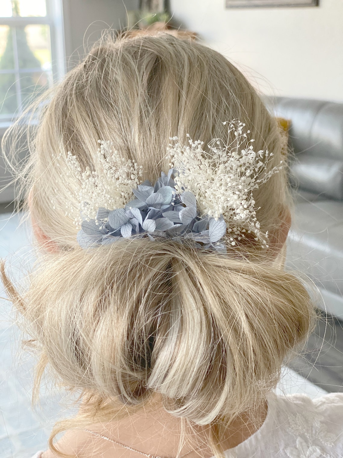 White Wedding Hair Pins Bridal White Hair Pins Blue Hair Etsy