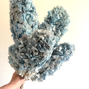Preserved Blue Hydrangea Stem | Real Dried Hydrangea | Long Stem Floral Decor | Eternal Blooms for Home, Weddings & Crafts