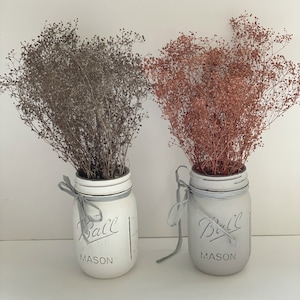 Cooper Real Aliento de bebé seco , Flores secas, Gypsophila racimo seco, Flores secas de bronce metálico