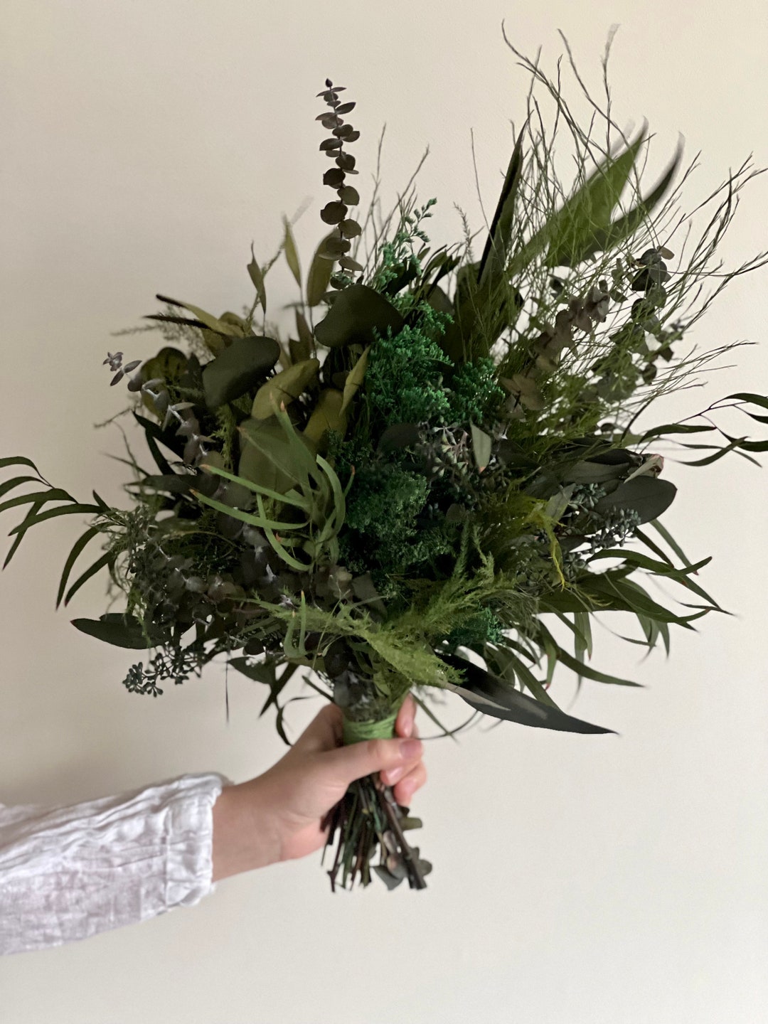 Eucalyptus and Ferns Bridal Bouquetgreenery Bridal Bouquetwedding
