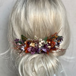 Silk flowers hair comb,Unique Floral Hair comb