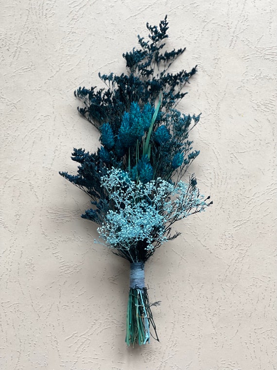 Bouquet de fleurs séchées moyennes Mini Bouquet Bleu Petit - Etsy France