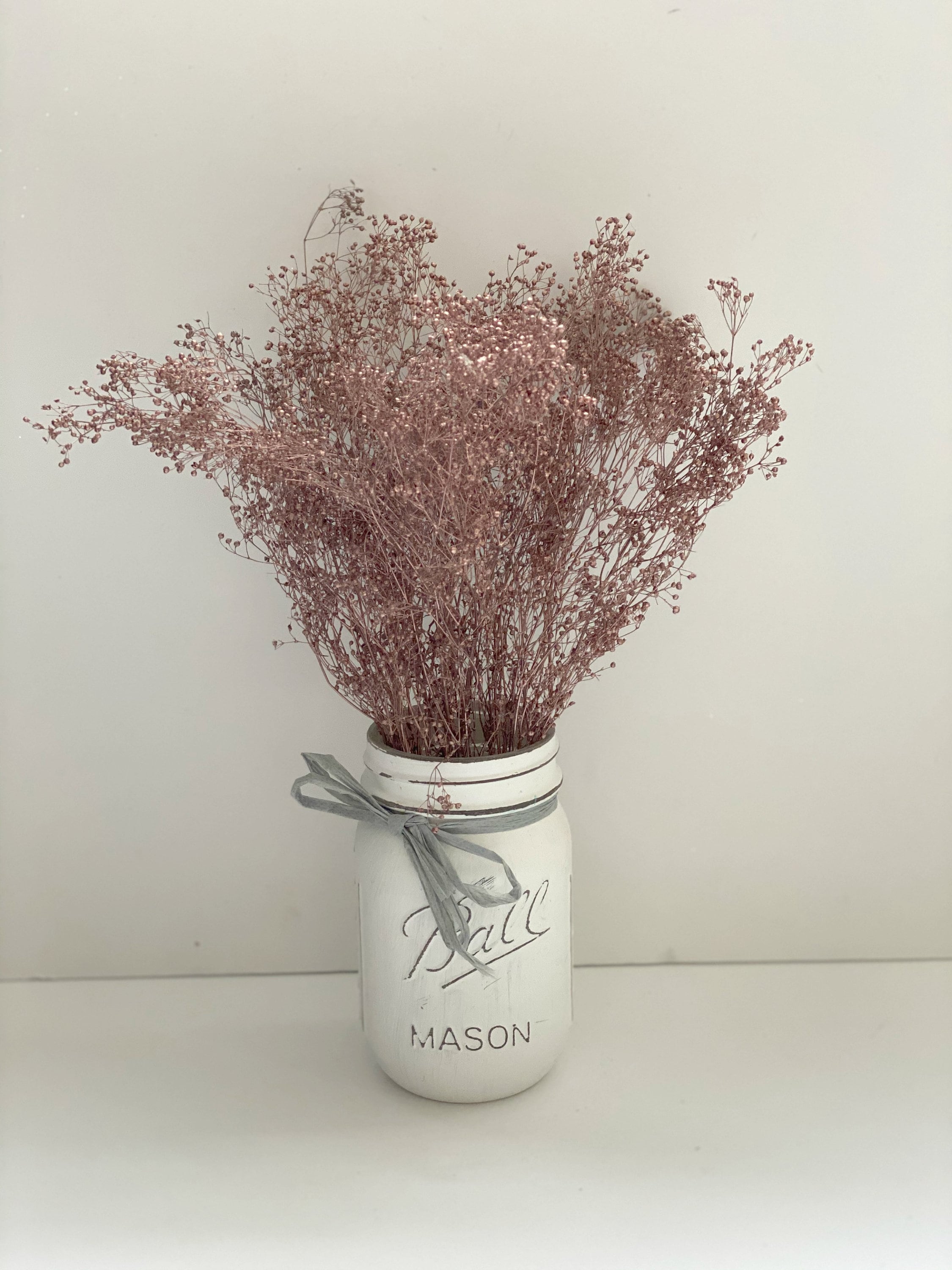 Rose gold Metallic Dried Baby breath, Dried gypsophila Bunch in metal…
