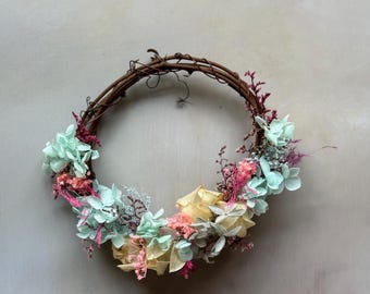 Miniature wreath-Dried flowers wreath-6&#39;&#39;  floral wreath