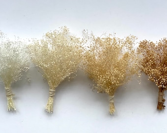 Mini Dried Baby's Breath Bouquet – Natural Rustic Decor