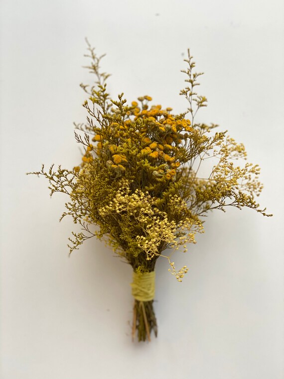 Yellow Dried flowers bouquetDried flowers bouquetWedding Etsy