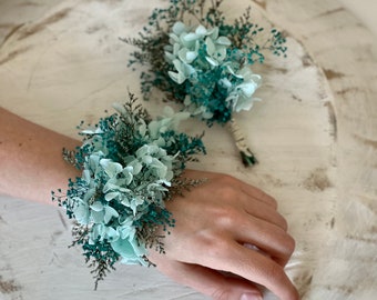 Teal and Aqua blue Boutonniere,,Baby blue shower decorations-dried flowers Boutonnières,Favor gift topper;Tables-plates decoration