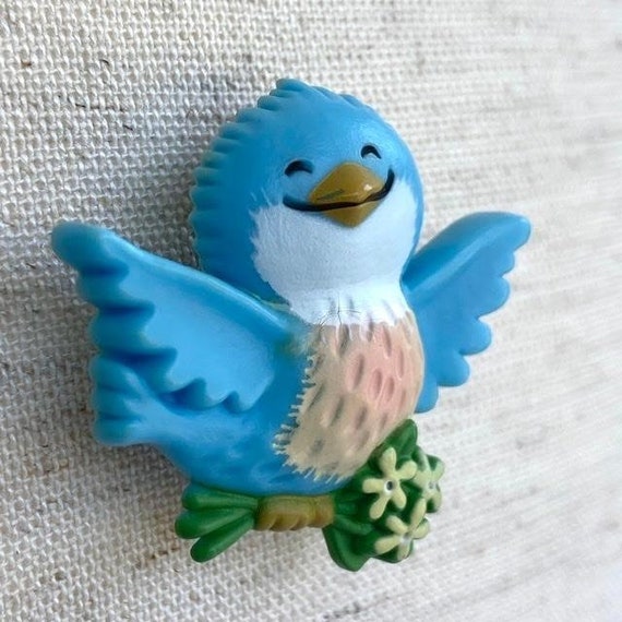 Vintage Hallmark Cards Inc Happy Baby Bluebird Bi… - image 3