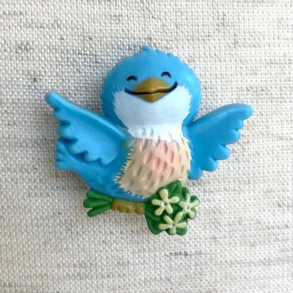 Vintage Hallmark Cards Inc Happy Baby Bluebird Bi… - image 1