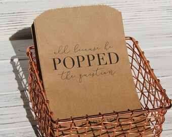 Popcorn Bags He POPPED the Question Popcorn Bar Bags Engagement Party ...