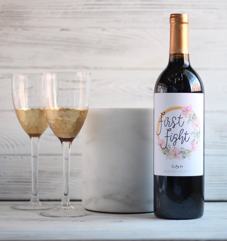 Wedding Marriage Milestones Wine Bottle Labels Wedding Etsy
