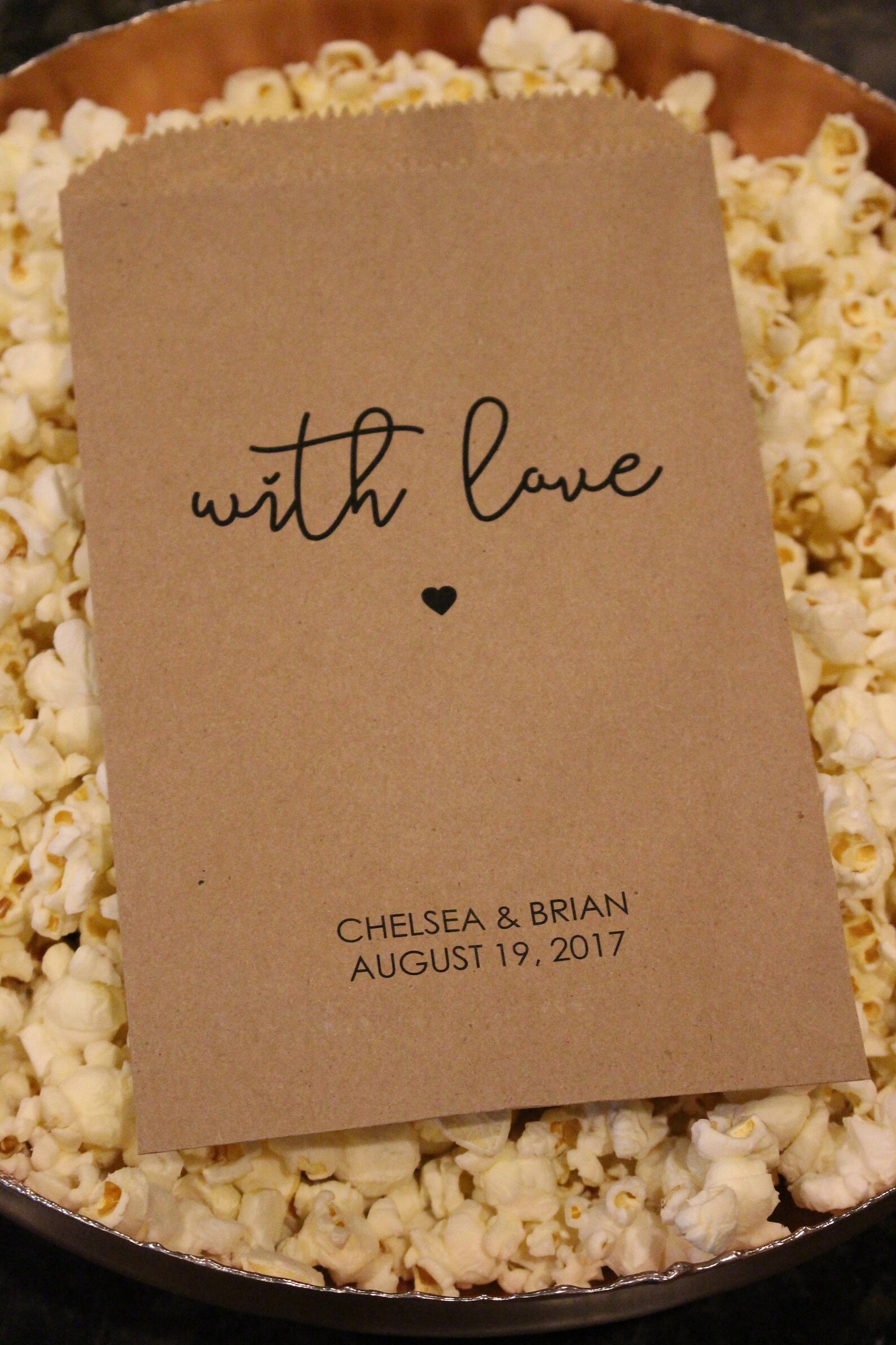 Assorted Wedding Popcorn Bags Wedding Treat Bag Wedding Etsy