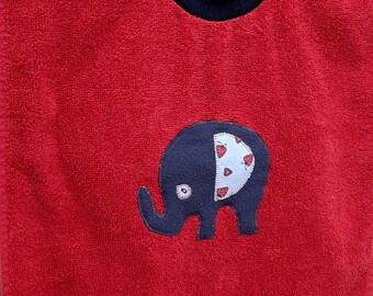 Elephant Towel Bib – Absorbent Baby Bib, Custom Colors