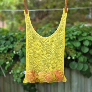 Große wiederverwendbare Einkaufstasche - Upcycled Lace, umweltfreundliches Einkaufen